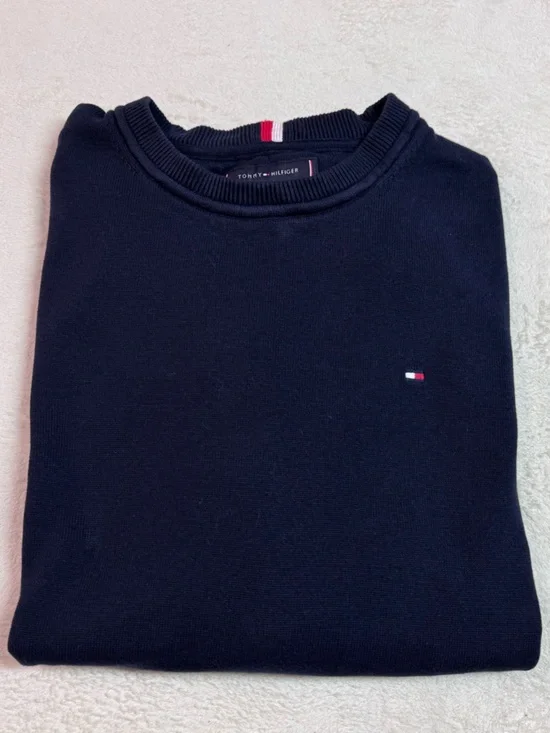 Tommy Hilfiger Women's Crewneck Blue Knit Sweater Size L - Picture 4 of 4